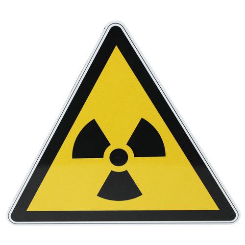 Warnschild - Radioaktive Stoffe - Aluminium - 200 mm