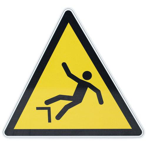 Rundes Gefahrenschild - Absturzgefahr - Aluminium - Manutan Expert