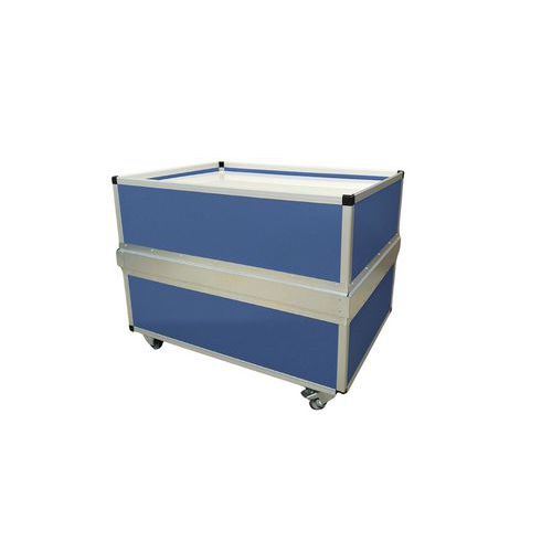 Wagen mit höhenverstellbarem Boden aus Polypropylen, 1050 x 750 mm -100 kg - FIMM