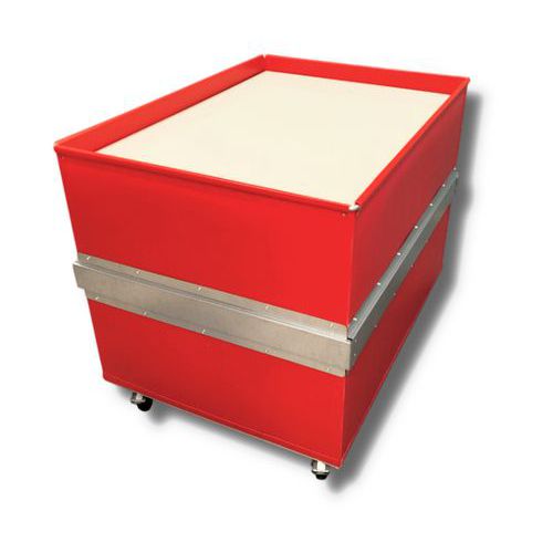 Wagen mit höhenverstellbarem Boden aus Polypropylen, 1050 x 750 mm -100 kg - FIMM