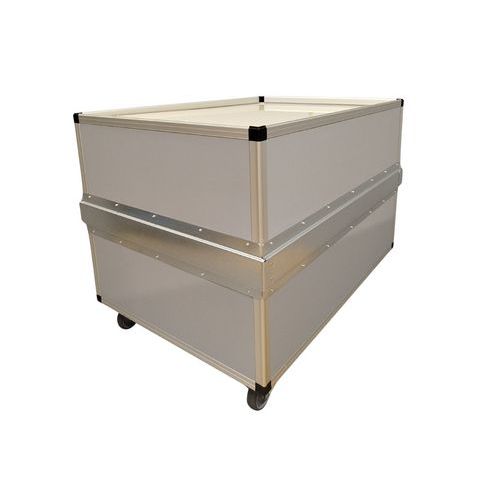Wagen mit höhenverstellbarem Boden Beeplast, 1050 x 750 mm - 100 kg - FIMM
