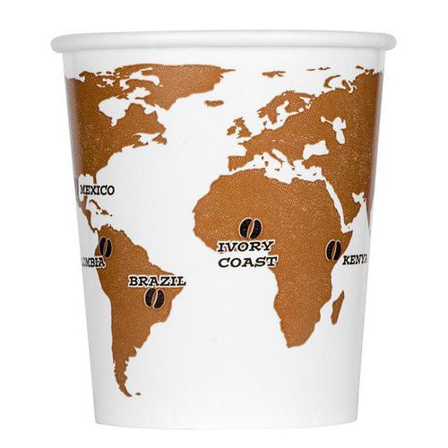Pappbecher World Map 11.5 bis 40 cl