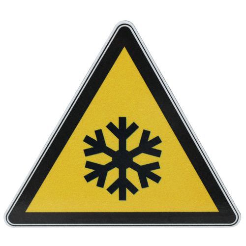 Warnschild - Niedrige Temperatur/Frost - Aluminium - 120 mm