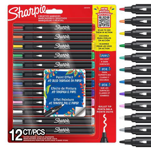 Acrylmarker Sharpie mit Rundspitze, verschiedene Farben - Sharpie