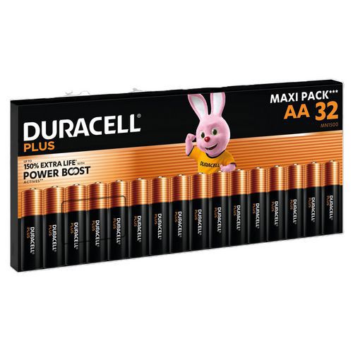 Alkali-Batterie AA Plus Maxi Pack - 32 Stück - Duracell
