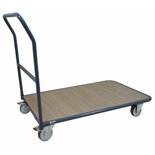 Chariot acier dossier fixe - Capacité 250 kg - Manutan Expert