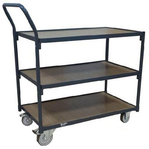 Wagen mit 3 Böden und vertikalem Griff - 250 kg - Manutan Expert
