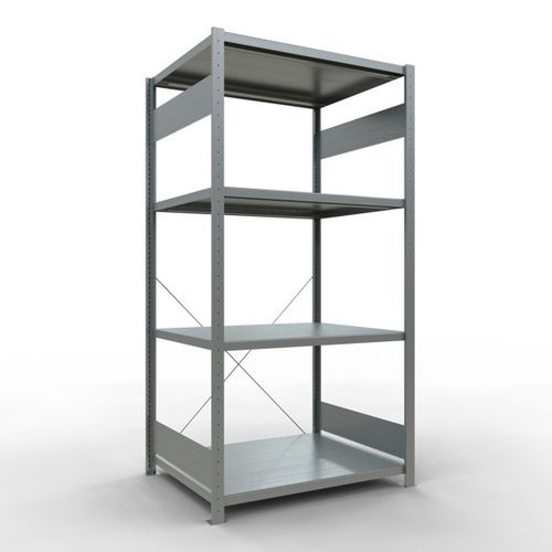 Regal Easy-Fix für leichte Lasten - Einseitig - H 2000 mm - Verzinkt - Schulte