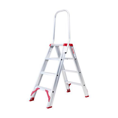 Trittleiter mit festem Geländer Solide Eco Professional, doppelt - 2-5 Stufen