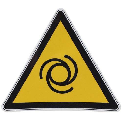 Panneau danger - Démarrage automatique - Adhésif - 100 mm