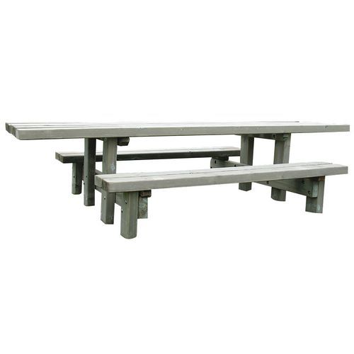 Rustikale Tisch-Bank-Kombination