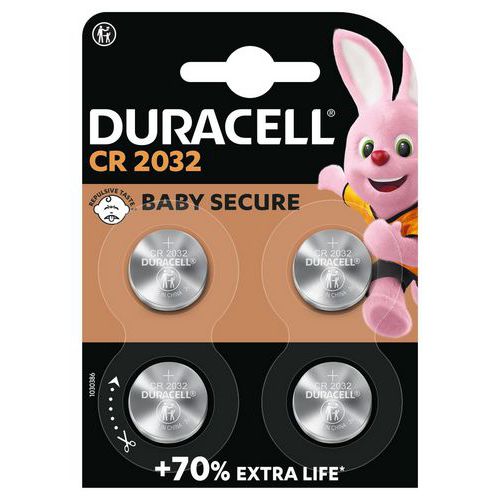 Pile bouton Lithium 2032 - Pack de 4 - Duracell