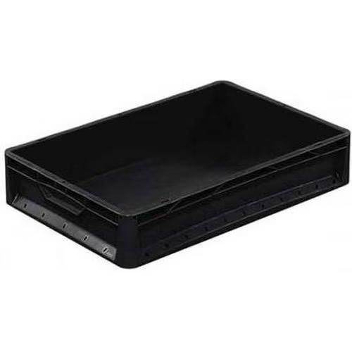 Bac euro-norme noir en polypropylène recyclé - 600x400mm - Bekuplast