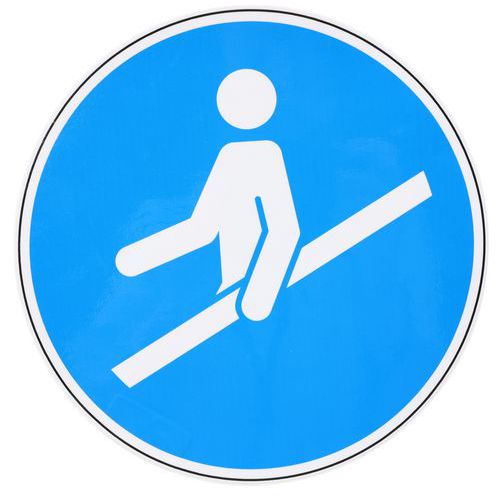 Panneau obligation - Utiliser la main courante - Adhésif