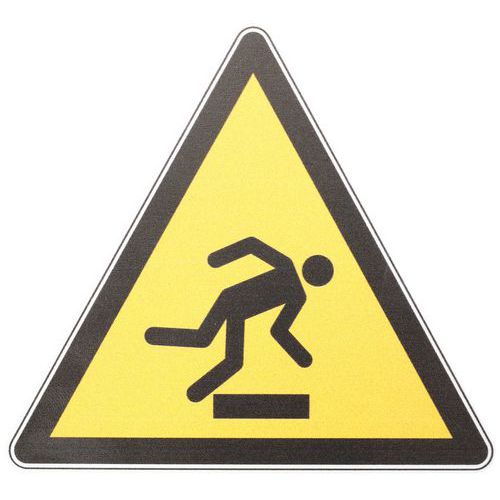 Panneau Risque de trébuchement/obstacle au sol - PVC - Manutan Expert