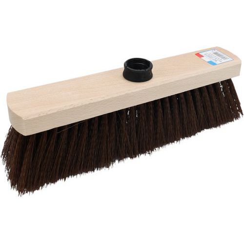 Balai en bois poils de coco synthétique PET - Maine Brosserie