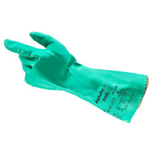 Nitril-Kombi-Handschuhe Alphatec 39-124, mechanischer und chemischer Schutz - Ansell