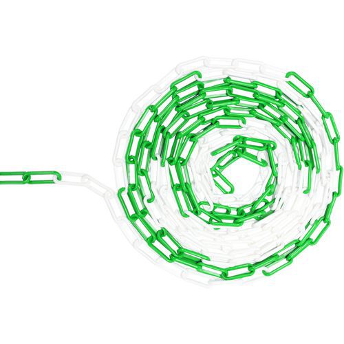 Chaîne plastique en sac - Blanc/vert