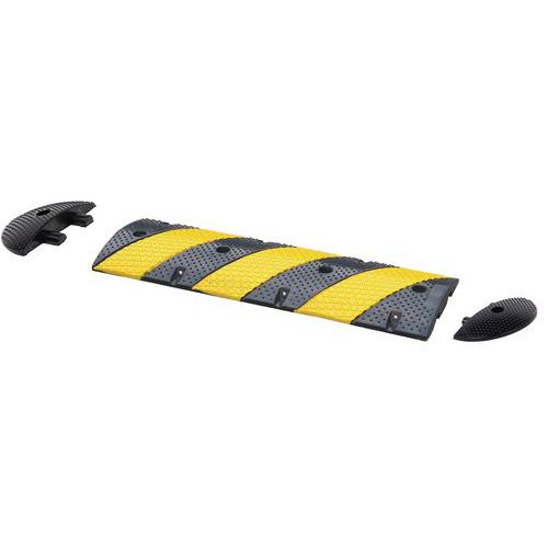 Bremsschwelle mit Endstück - Schwarz/Gelb - 12 kg - 20 t - Manutan Expert