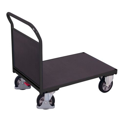 Ergonomischer Wagen mit rutschfester Platte und rutschfestem Schiebebügel - Tragkraft 1000 kg