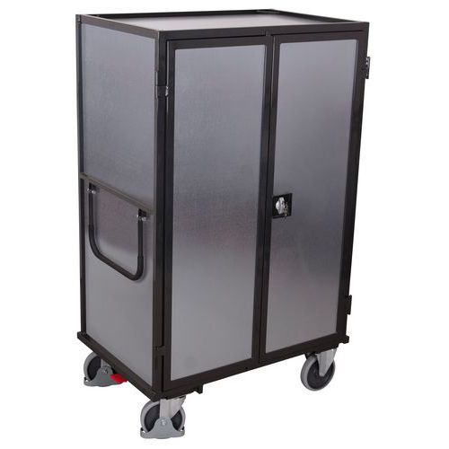 Chariot haut ergonomique 5 plateaux bois - Acier galvanisé - 500 Kg