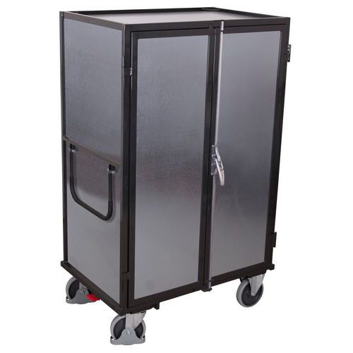 Wagen mit Blechwänden, Flügeltüren und Platten - 500 kg