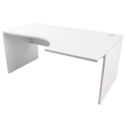 Kompakter Schreibtisch - Untergestell mit Wangen - Grau - Manutan Expert