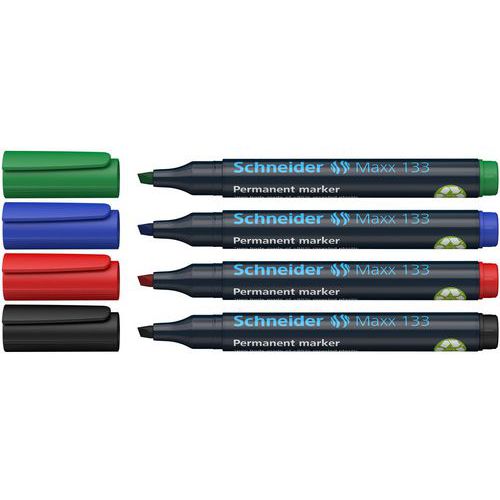 Permanentmarker Maxx 133 mit Keilspitze - verschiedene Farben - Schneider