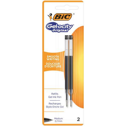 BIC Stift Original Nachfüllpackung, Gelstift, mittlere Spitze
