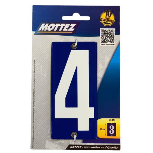 Hausnummernschild aus Emaille - Mottez