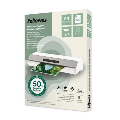Laminierfolien LIGHT Matt - 100er-Pack - Fellowes