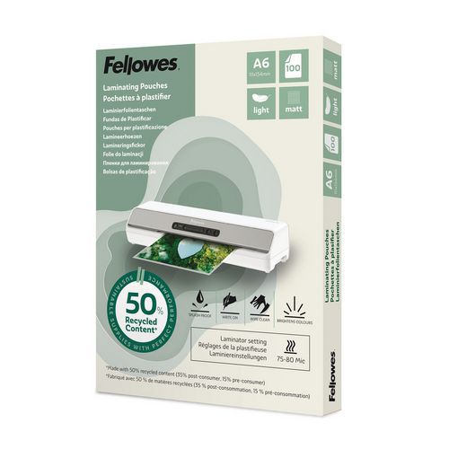 Laminierfolien LIGHT Matt - 100er-Pack - Fellowes