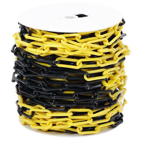 Kunststoffkette auf Spule – schwarz/gelb