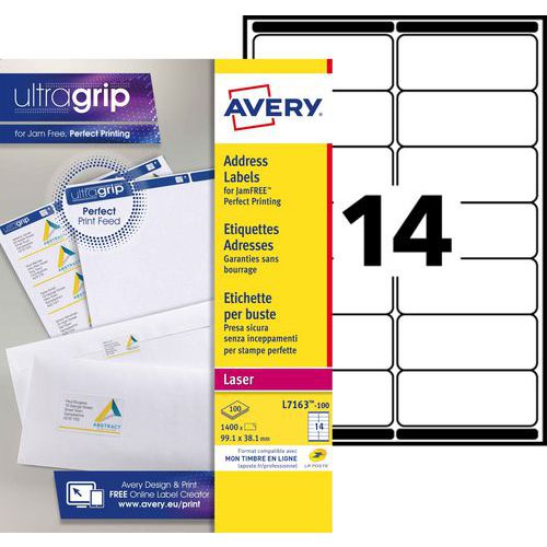 Adressetiketten Ultragrip - Für Laserdruck