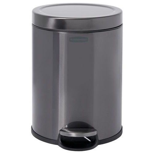 Runder Abfallbehälter Edelstahl-Fußpedal - 6 L - Rubbermaid