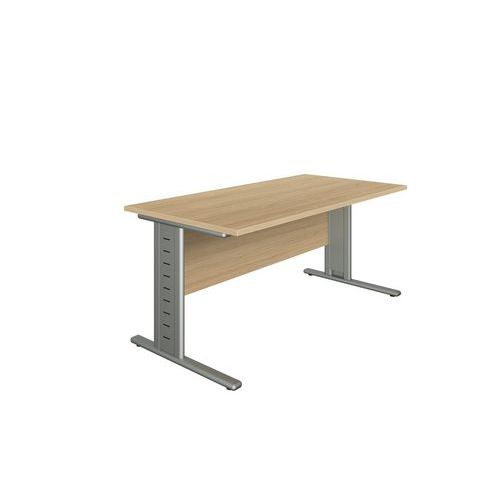 Gerader Schreibtisch Eiche - Quadrifoglio