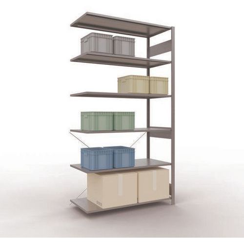 Regal Easy-Fix für leichte Lasten - Einseitig - H 2500 mm - Verzinkt - Schulte