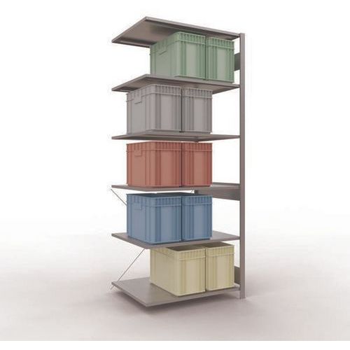 Regal Easy-Fix für leichte Lasten - Einseitig - H 2500 mm - Verzinkt - Schulte