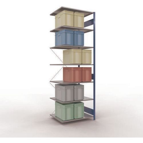 Regal Easy-Fix für leichte Lasten - Einseitig - H 3000 mm - Verzinkt - Schulte