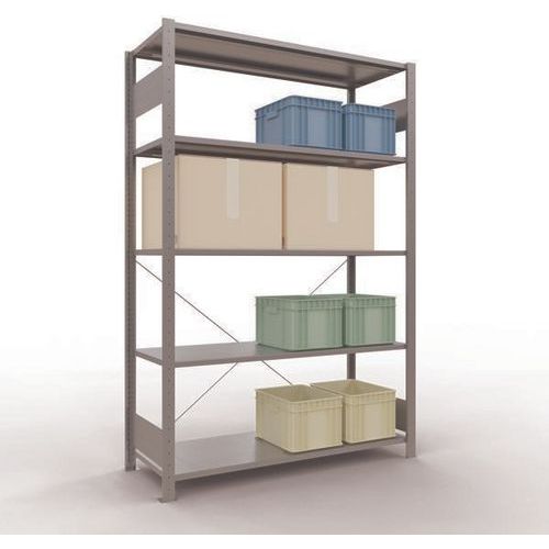 Regal Easy-Fix für leichte Lasten - Einseitig - H 2000 mm - Verzinkt - Schulte