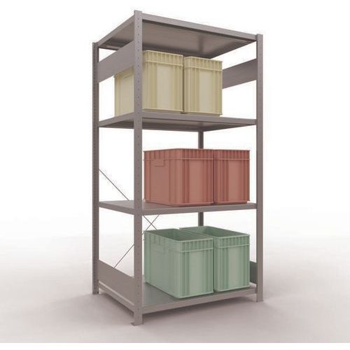 Regal Easy-Fix für leichte Lasten - Einseitig - H 2000 mm - Verzinkt - Schulte