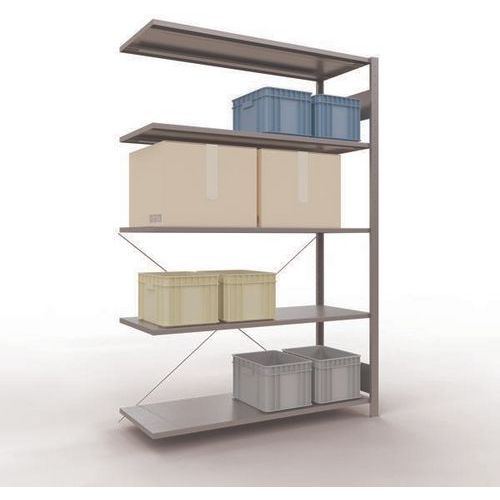 Regal Easy-Fix für leichte Lasten - Einseitig - H 2000 mm - Verzinkt - Schulte