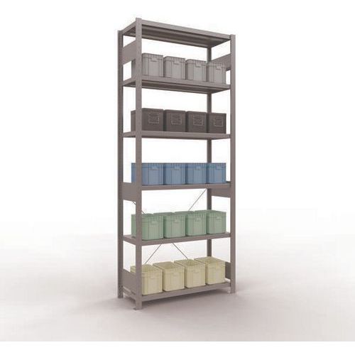 Regal Easy-Fix für leichte Lasten - Einseitig - H 2500 mm - Verzinkt - Schulte