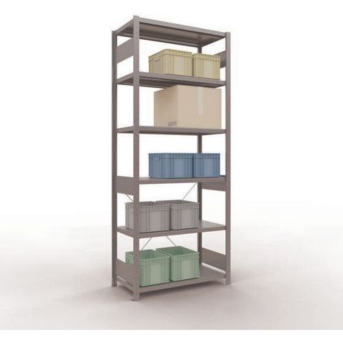 Regal Easy-Fix für leichte Lasten - Einseitig - H 2500 mm - Verzinkt - Schulte