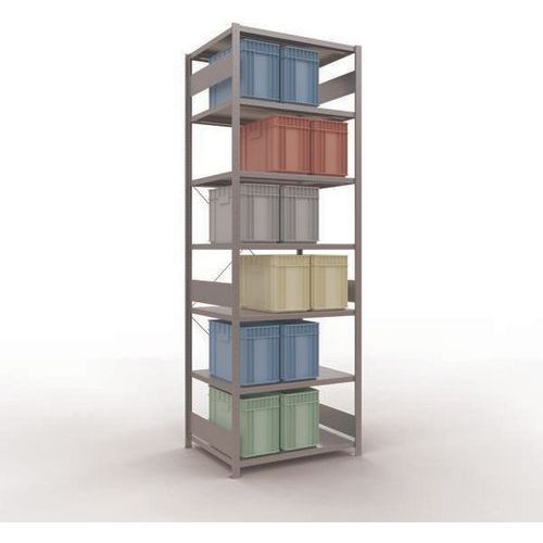 Regal Easy-Fix für leichte Lasten - Einseitig - H 3000 mm - Verzinkt - Schulte