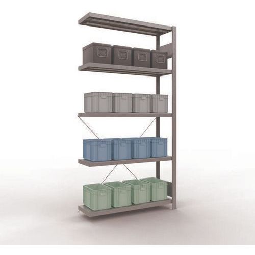 Regal Easy-Fix für leichte Lasten - Einseitig - H 2000 mm - Verzinkt - Schulte