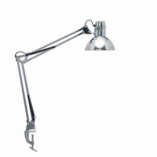 Verchromte Schreibtischlampe MAULstudy mit Klemme, ohne Leuchtmittel E27 - Maul
