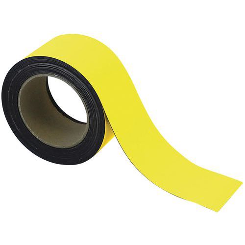 Abwischbares Magnetband zur Markierung, 10 m - Gelb - Manutan Expert