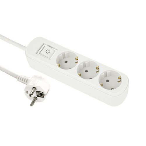 Mehrfachsteckdose 16 A 3 Aufnahmen mit Ausschalter GS - Manutan Expert