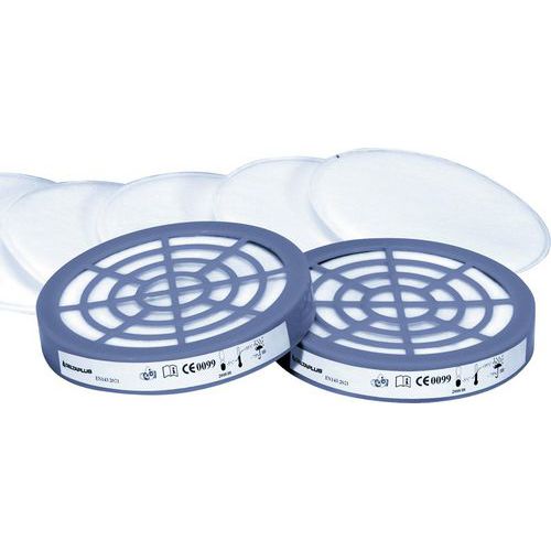 Set aus 6 Vorfiltern P2 mit Adaptern M6400 Jupiter Delta Plus